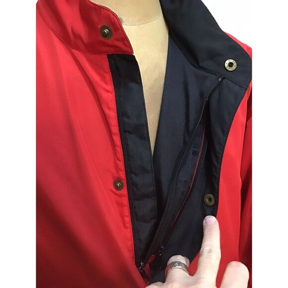 Dryjoys By Footjoy Quarter‎ Button Up Golf Pullover Windbreaker Jacket Red Large - Picture 2 of 6